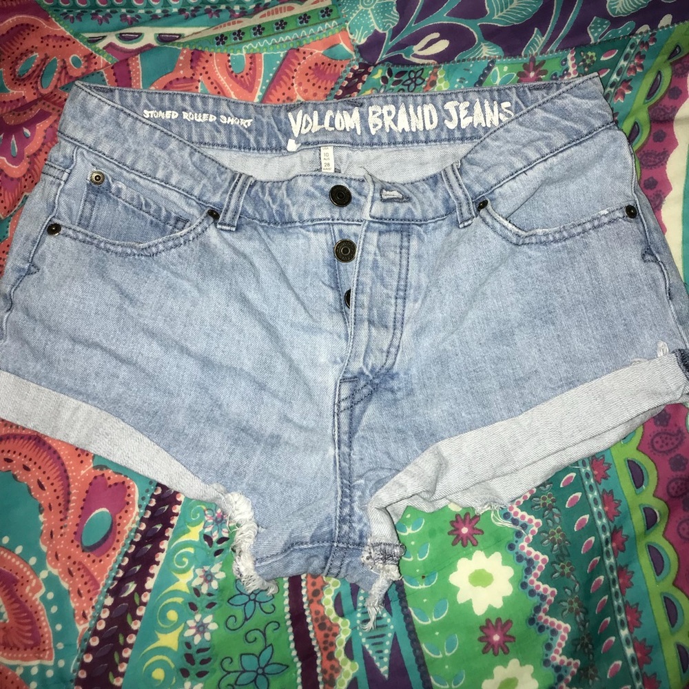 Volcom light denim shorts